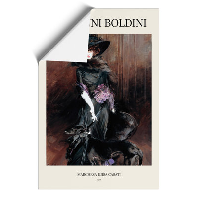 Marchesa Casati with a Greyhound Print by Giovanni Boldini - Frameless Print