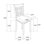 Ensemble de 2 chaises d'appoint en bois avec assise en similicuir noir, espresso