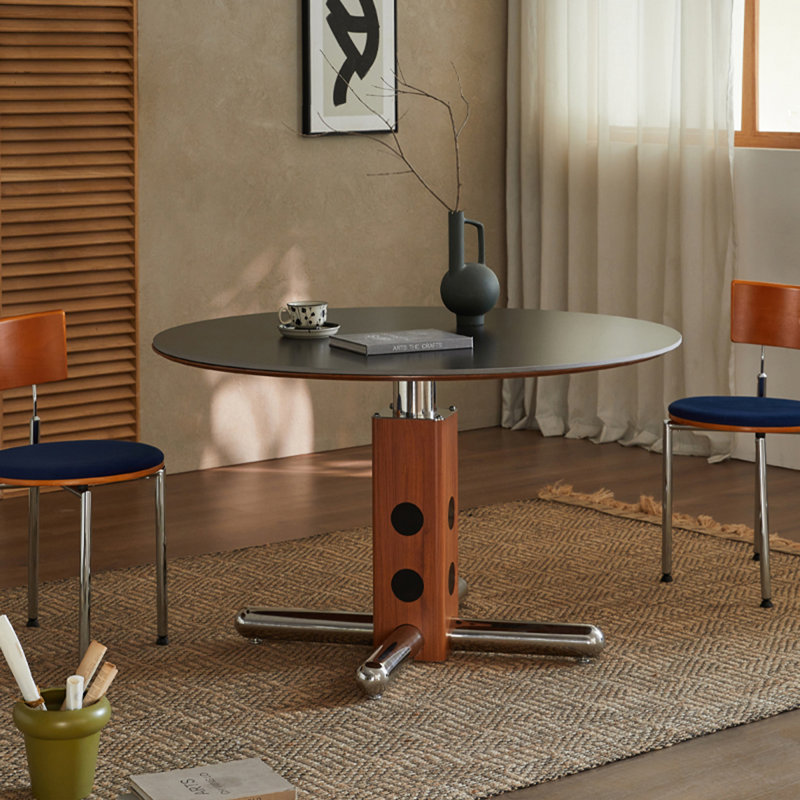 Table de salle à manger noire en pierre frittée,  H 29,53 po x L 39,37 po x l 39,37 po