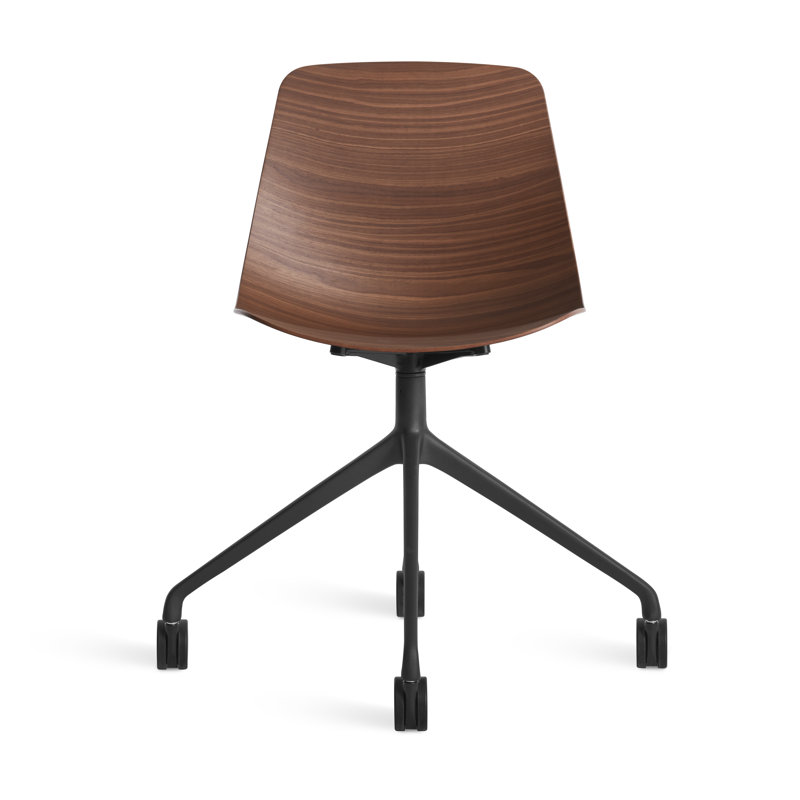 Clean Cut Task Chair, Walnut/Black