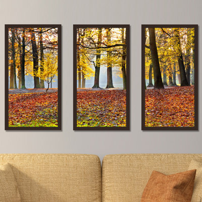 Forest Path - ensemble de 3 reproductions de photos sur acrylique
