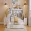 Structure de lit de jour simple en bois, 3 tiroirs, USB, bureau-297294923-297294924