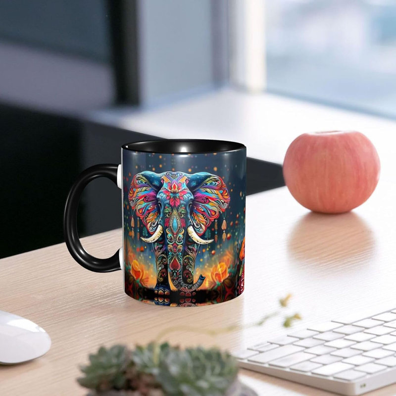 Elephant Coffee Mug Funny Ceramic Tea Cup,11oz