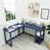 Peytin Corner Desk W/ Shelves