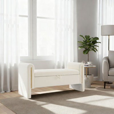 Banc de rangement en tissu Teddy
