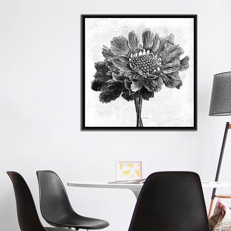 «Spa Botanical I, B&W» par Katie pertiet, impression sur toile tendue sur châssis, H 37 po x l 37 po x P 1,5 po, Toile tendue