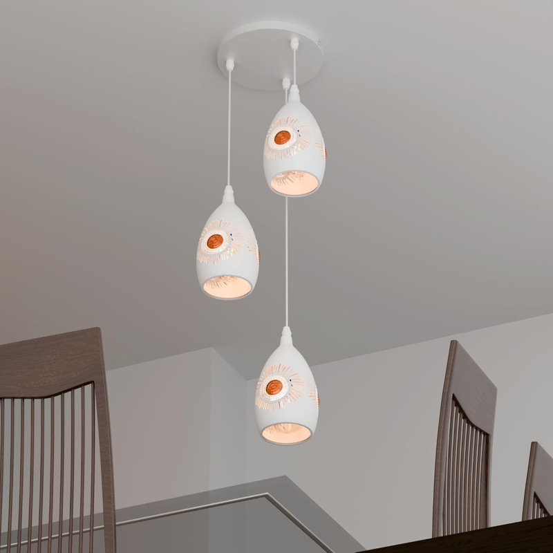 Anthonie 3 - Light White Cluster Pendant