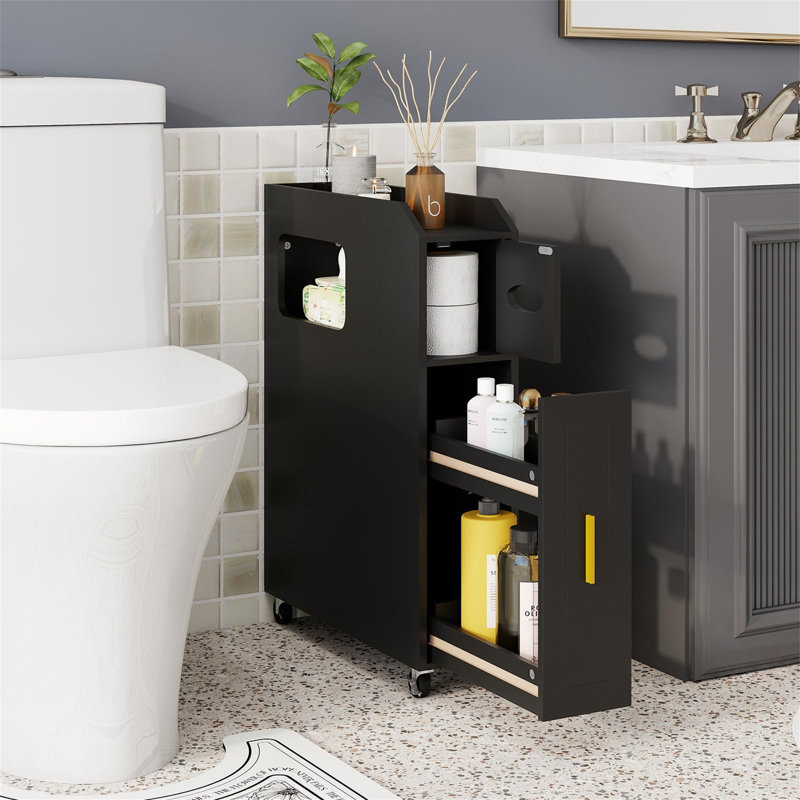 Bathroom Cabinet, Matte Black