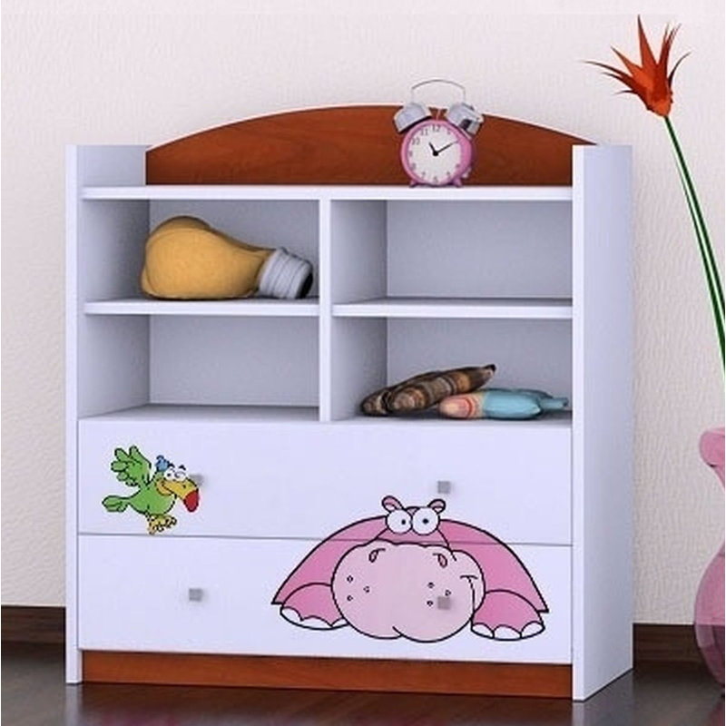 Annalise 96 cm H X 86 cm W Kids Cube Bookcase, Brown