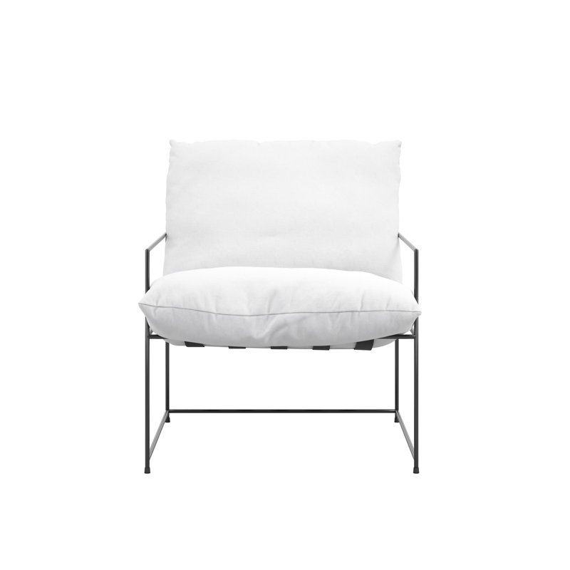 BROOK ACCENT CHAIR, White, Fabric