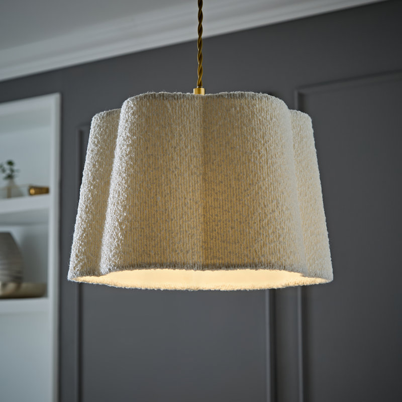 20 cm H Empire Fabric Lamp Shade ( Slip-On ) in Cream