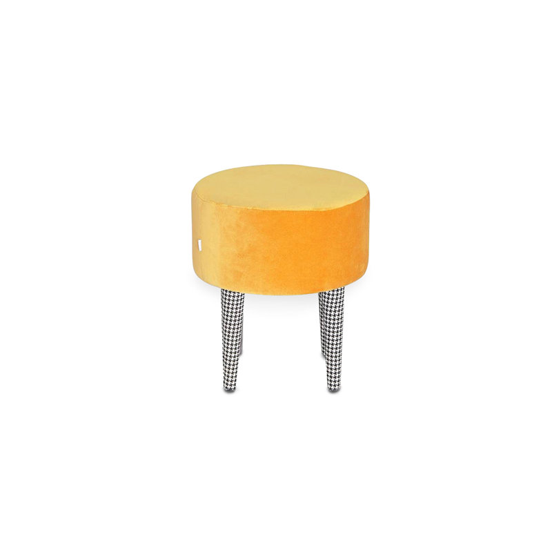 Solid + Manufactured Wood Accent Stool, Yellow