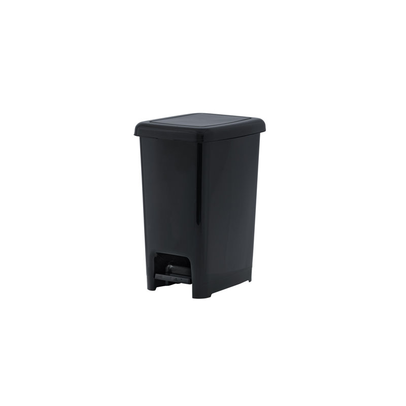 Poubelle à pédale, Noir, 10,5 gallons