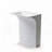 33 inch Matte White Solid Surface Wall Mounted Pedestal Sink with Hidden Linear Drain and Wall Mount Faucet Compatibility
