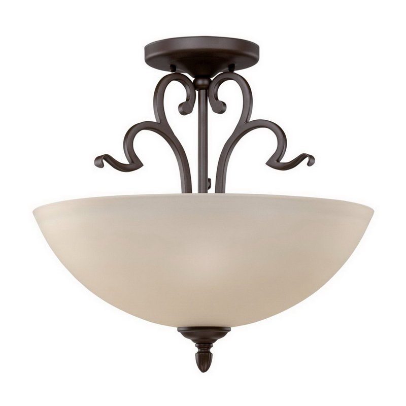Doerun Glass Semi Flush Mount