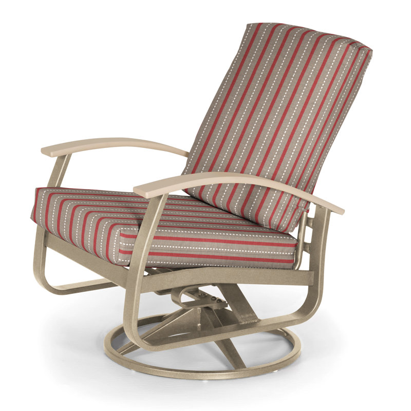 Belle Isle Outdoor Swivel Lounge Chair, Canvas Granite Sunbrella® Canvas, Gloss White, White P50