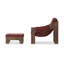 Halston Chair W/Ottoman-Nubuck Burgundy
