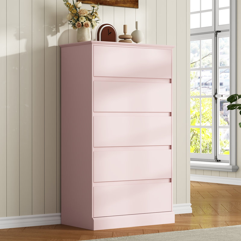 Grande commode de rangement moderne Dornisha, Rose