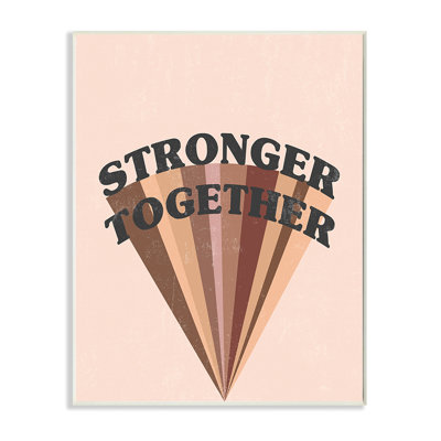 «Stronger Together Diversity Expression Skin Tone Rainbow» par Daphne Polselli - impression d'art graphique