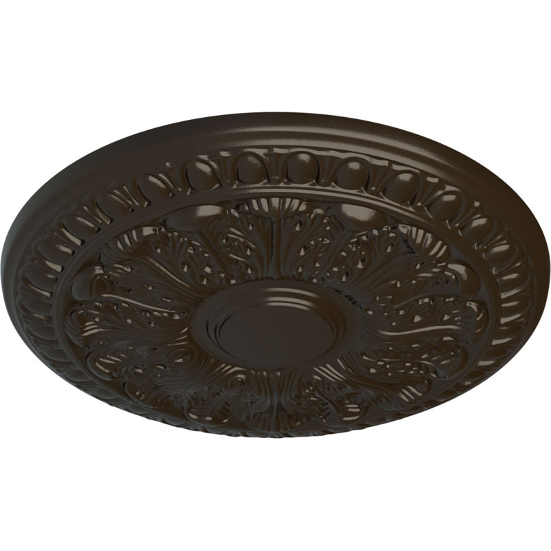 Médaillon de plafond Endurathane Kirke, P 15 3/4 po x P 5/8 po (pour auvents jusqu'à 3 3/4 po), fini désert Gobi peint à la main