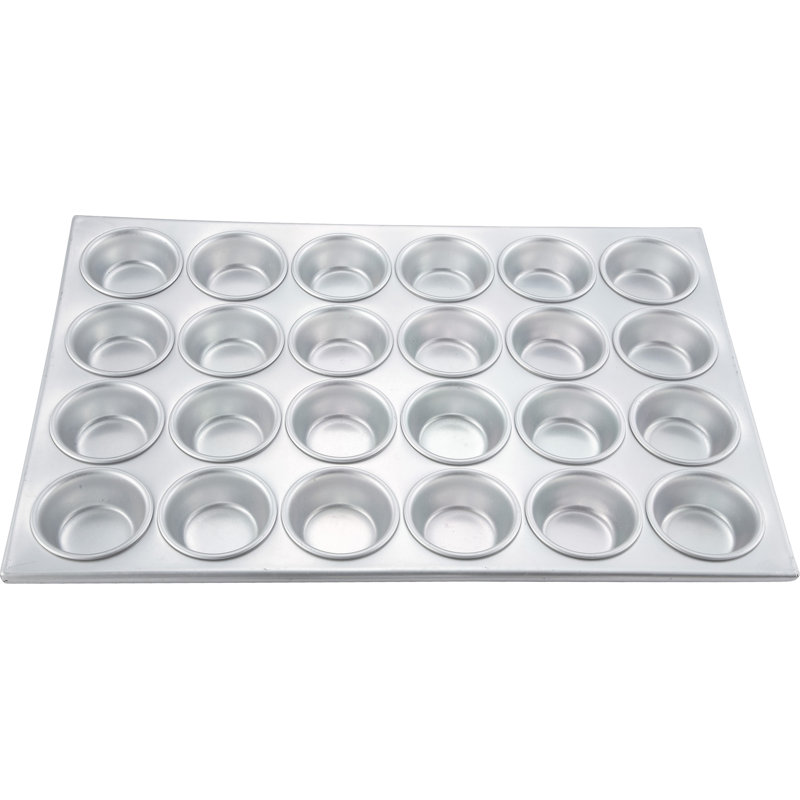 Winco Non-Stick Aluminum Muffin Pan with Lid, Silver