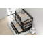 Lit superposé en bois rustique avec lit gigogne et tiroirs-123857052