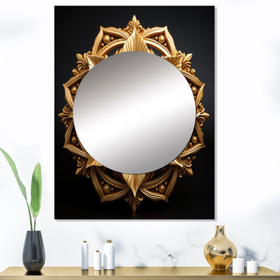 Prodan, cercles dorés mandala en or II - miroir décoratif mandala boho