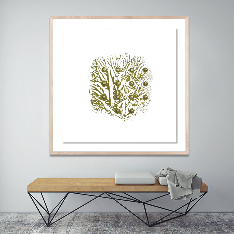 « green golden à l’impression 6 », peinture encadrée, H 2,5 po x l 48 po x P 2,5 po, Naturel