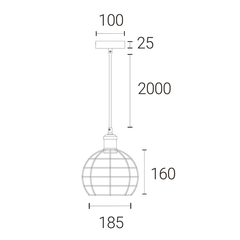 Indoor Basket Pendant Ceiling Light (Matt Black) Round Bird Cage Shaped Decorative Cage Light With 640lm E27 ST65 LED Smart Amber Coated Filament Bulb