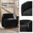 Berklie 35"W Modern Boucle Chenille Swivel Armchair with Solid Wood Base-1427359321