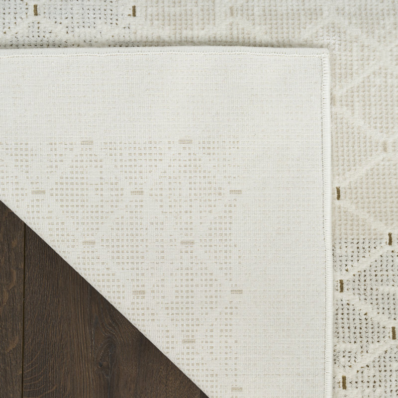 DKNY Grand Street Ivory Modern Indoor Rug, Rectangle 9' x 12'