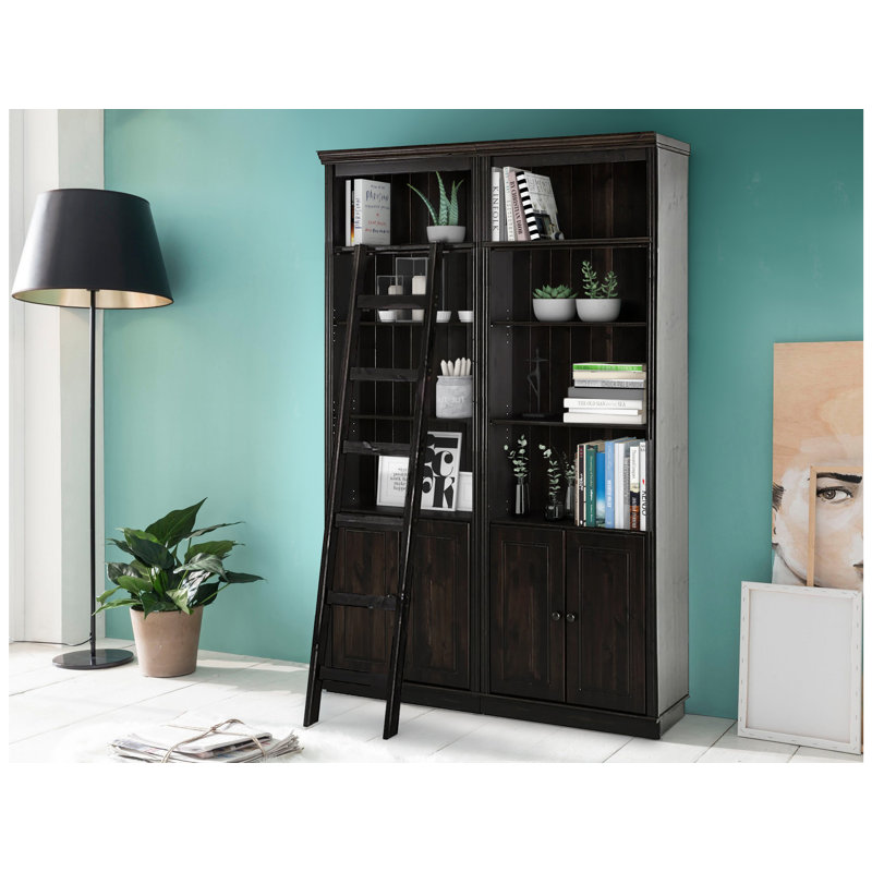 Dedrah 223cm H x 148cm W Library Bookcase, Brown