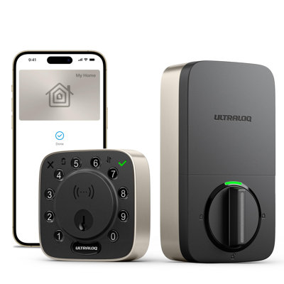 Smart Lock with Apple Home Key, Keyless Entry WiFi Deadbolt with Phone Click, Keypad, App Remote Control