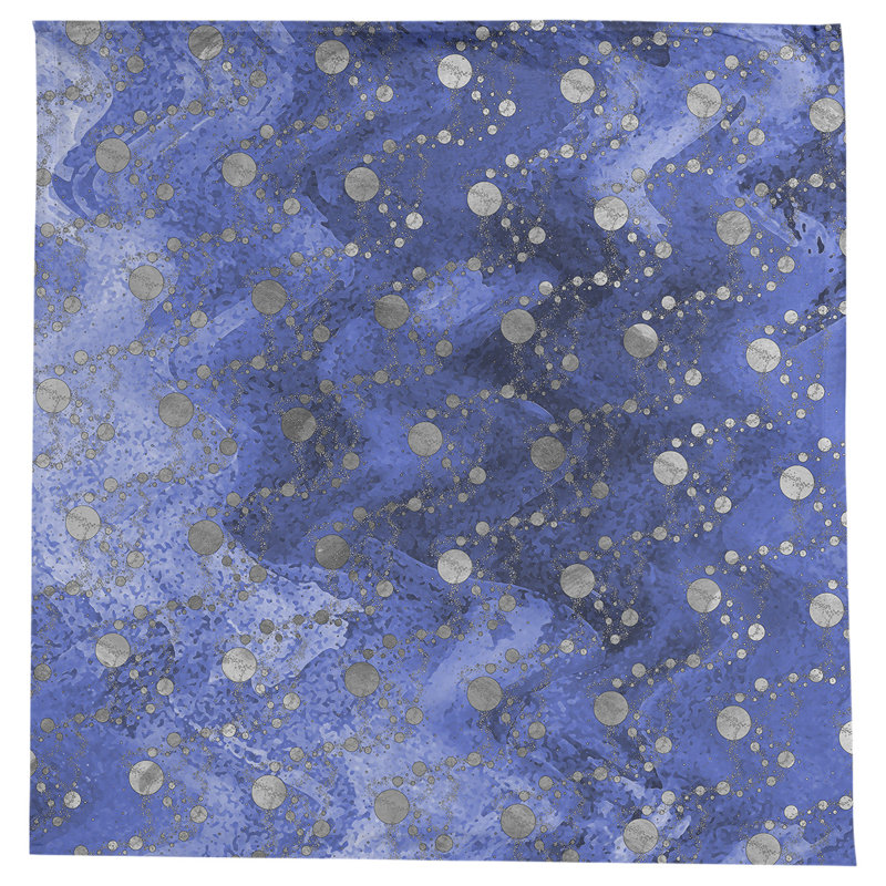 Leffel Abstract Square Tablecloth, Blue/Gray