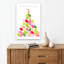 Abstract Geometric Christmas Tree Abstract Colorful Contemporary Christmas Tree Winter Landscape Wall Art Print-1397419374