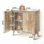 Farmhouse Cerda Buffet Cabinet with Slatted Doors and Adjustable Storage for Multi-Room Use.