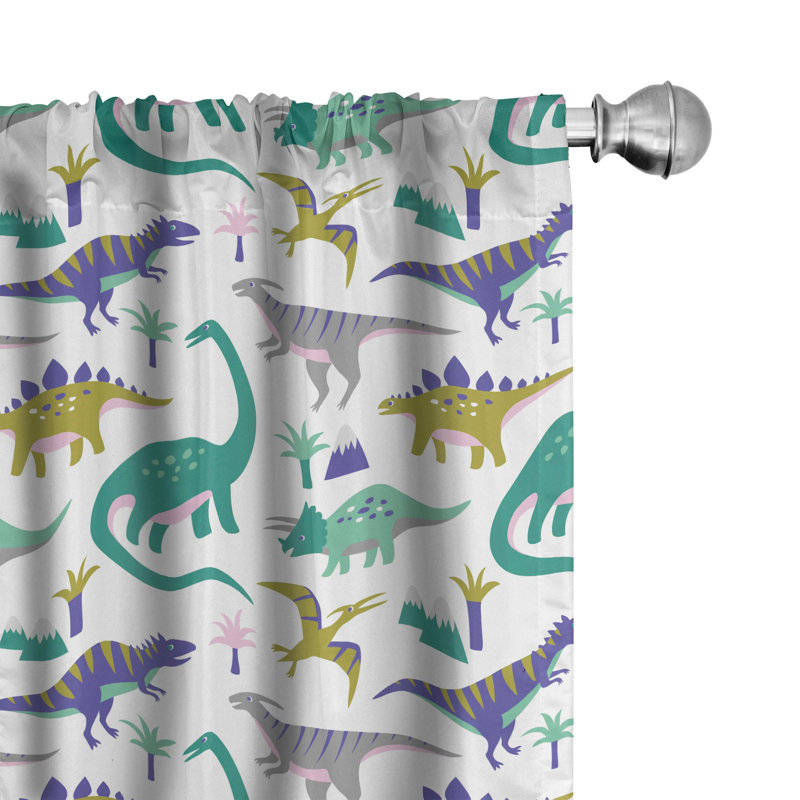 Nursery Semi-Sheer Rod Pocket Curtain Panels, 28" x 84"