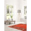 Tapis rouge / brun en laine noué à la main de conception unique 3 pi 1 po x 4 pi 10 po Mou