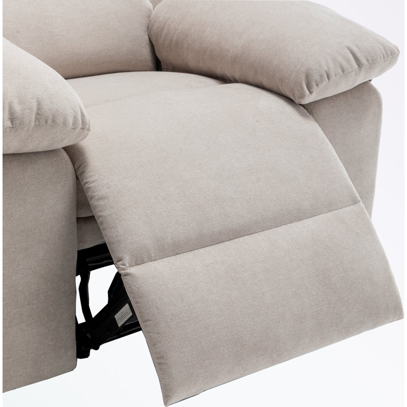 Fauteuil inclinable Jaelan, Velours beige
