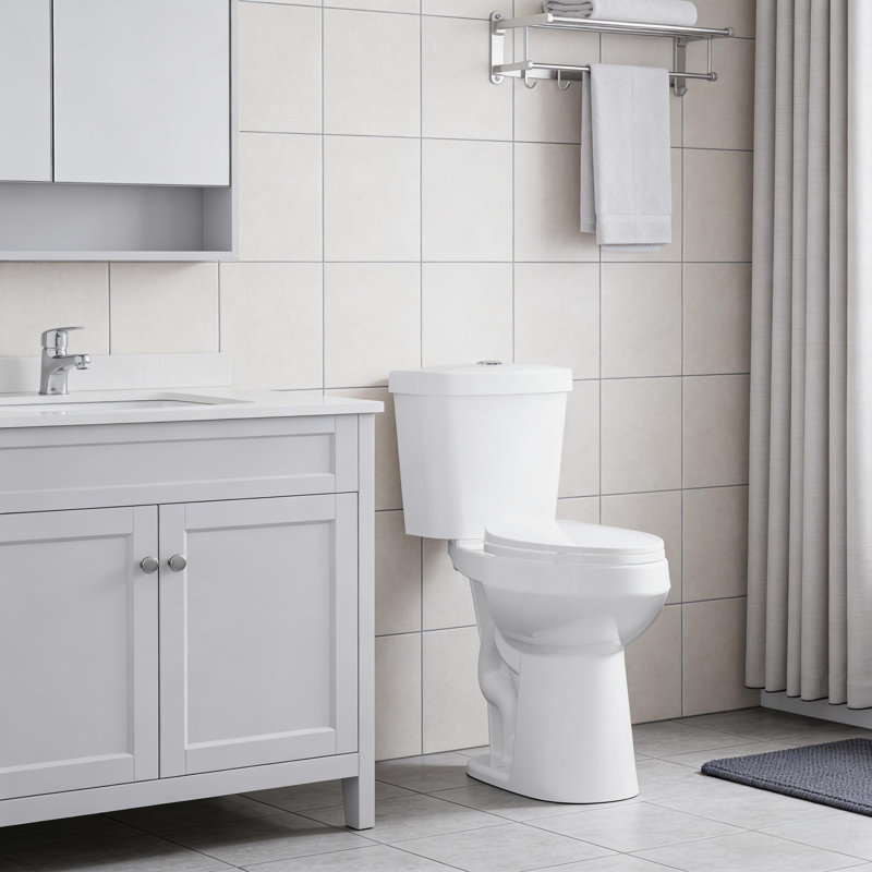 Two-Piece Toilets with Soft-Close Seat for Bathrooms