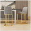 Ensemble de 2 chaises de bar de style moderne avec une conception simple, des tabourets hauts confortables au design créatif et des chaises de salle à manger flexibles convenant aux bars, aux restaurants ou aux comptoirs de cuisine-264320210