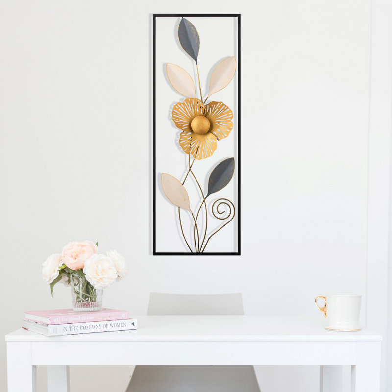 Hand-Painted Decorative Metal Accessory, 12.6 x 2.0 x 35.4 inches | 100% Metal, Thickness: 0.03 inches | Unique Finish with Color Variations | Perfect for Home Decor & Stylish Accents in Any Room