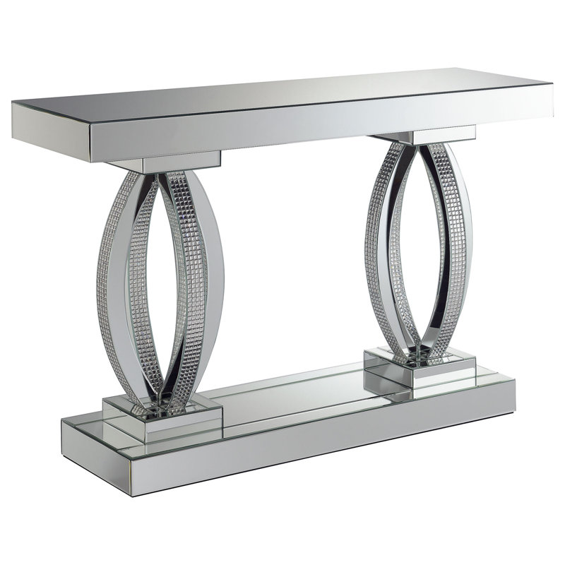 Mirrored Acrylic Entryway Sofa Console Table