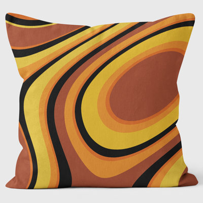 Orange Lust Abstract Cushion