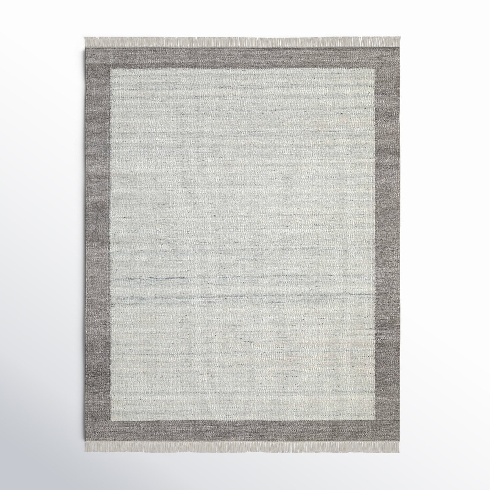 Kaylee Gray Ivory Hand-Tufted Wool Rug, Rectangle 7'9" x 9'9"