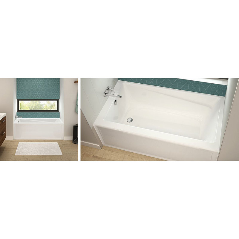 Exhibit 59.75'' x 32'' Soaking Acrylic Bathtub, Left