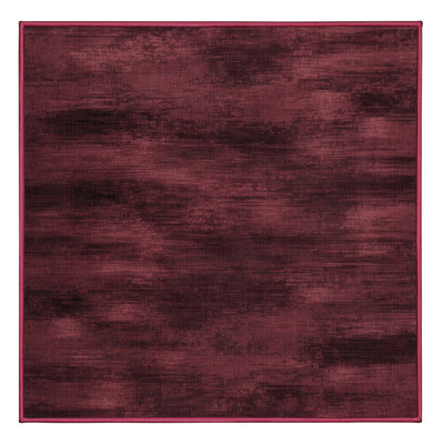 Machine Washable Abstract Red Area Rug
