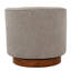 Gris, fauteuil d'appoint pivotant, revêtement en chenille, mouvement à 360 degrés, coussin en mousse épaisse de 6 po, base brune-1091487623