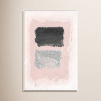 Thomasin Pink, Black And Silver Shimmer I Framed On Canvas by  Print