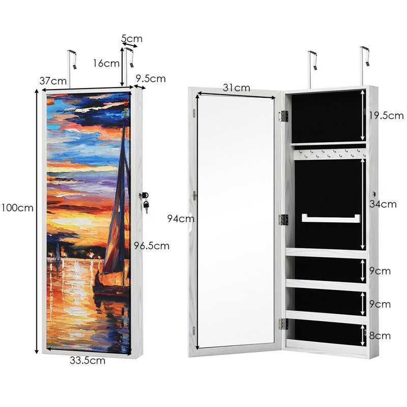 Burleigh Over-the-Door Metal Jewelry Armoire